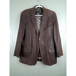 Vintage Remy Soft Brown Leather Blazer Sport Coat Mens 42 Classic Lightweight